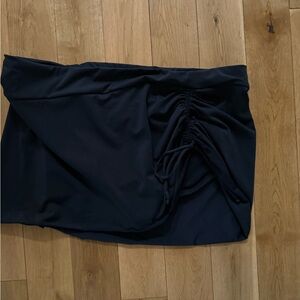 Carve Designs Black Swim Skirt with Side Drawstring Ruching